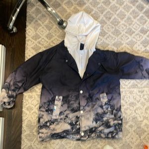 Small Contrast Jacket with Hood